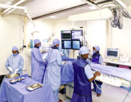 GE Digital Cardiac Cath Lab at MIOT Hospitals in Chennai, Tamil Nadu, India, affiliated to International University School of Medicine (IUSOM), which also has a Branch Campus, namely, IUSOM - Michigan Clinical Campus in Dearborn, Michigan, USA
