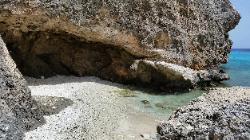 Scenic Views of Washington Slagbaai National Park in Northwest Bonaire - A Cave in Reina Maxima Marine Reserve